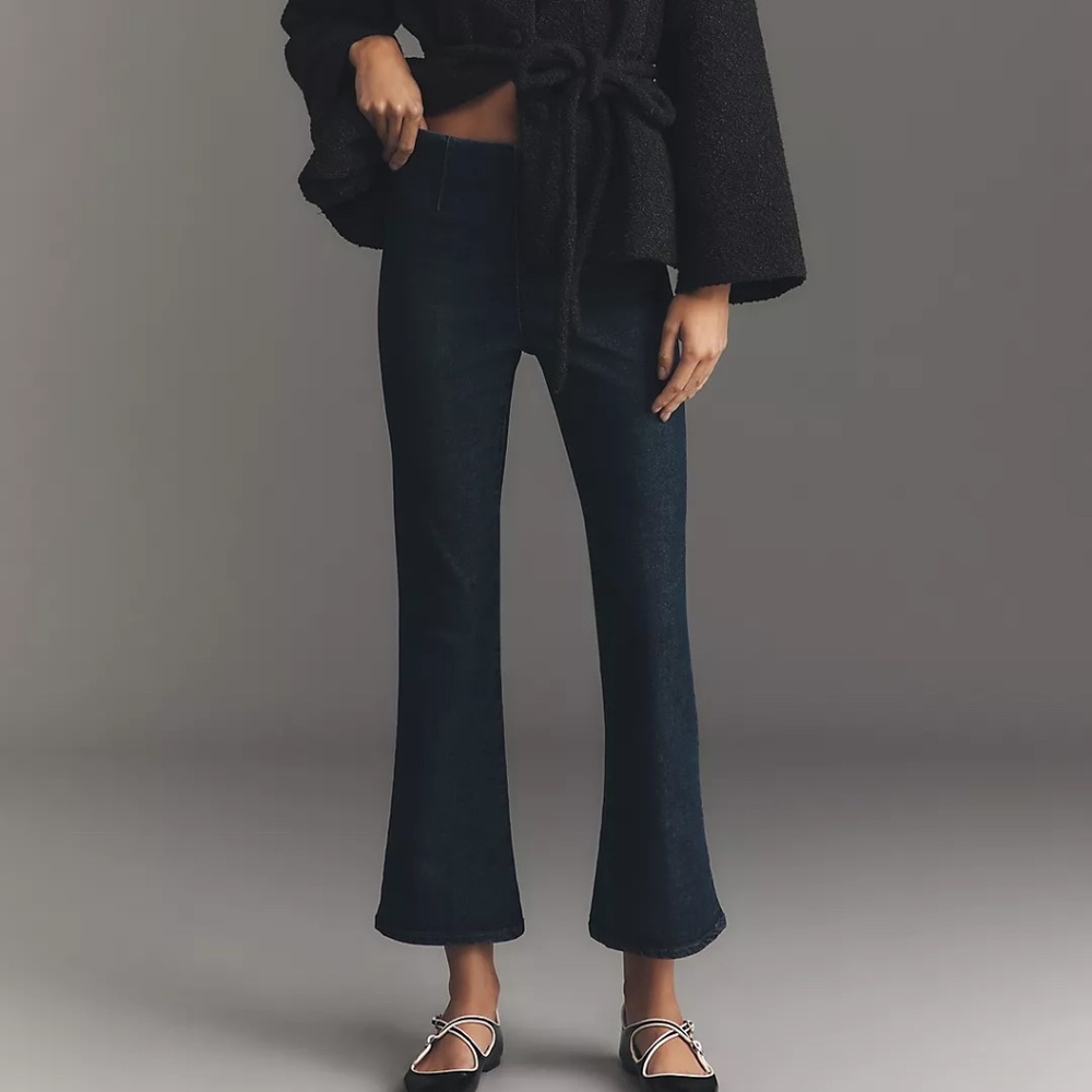 AG Farrah High-Rise Pull-On Crop Bootcut Jeans NWT Size Small